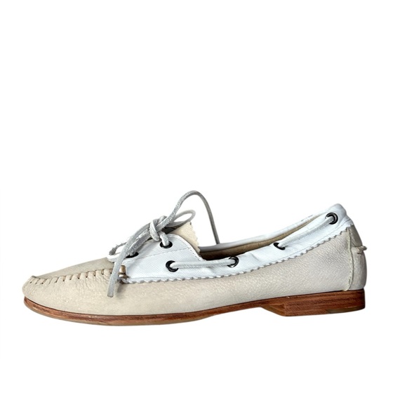 Rag & Bone Suede/Leather White Cream Lace Boat Shoes Size 38